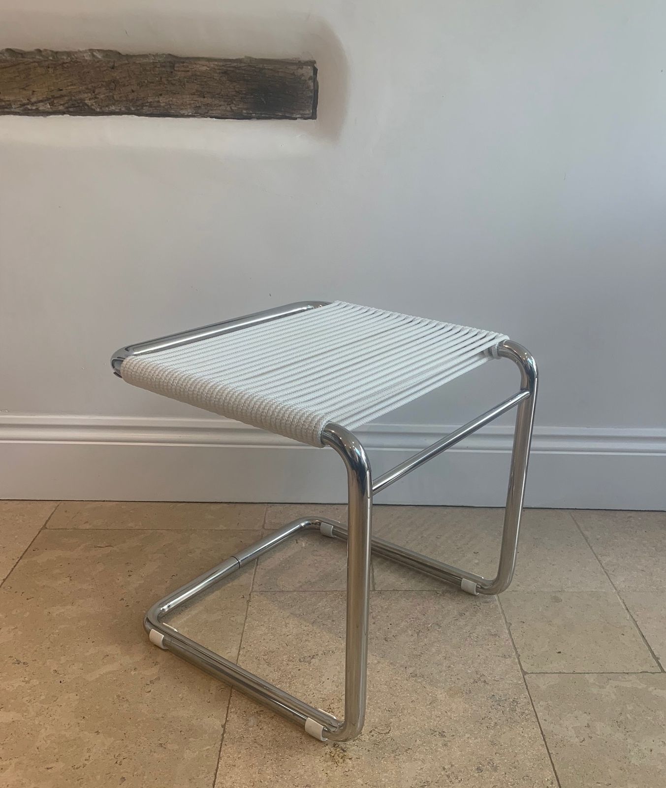 Vintage Chrome Stool By Knoll Bauhaus Style Designed By Andre Dupre 1970s photo furniture
