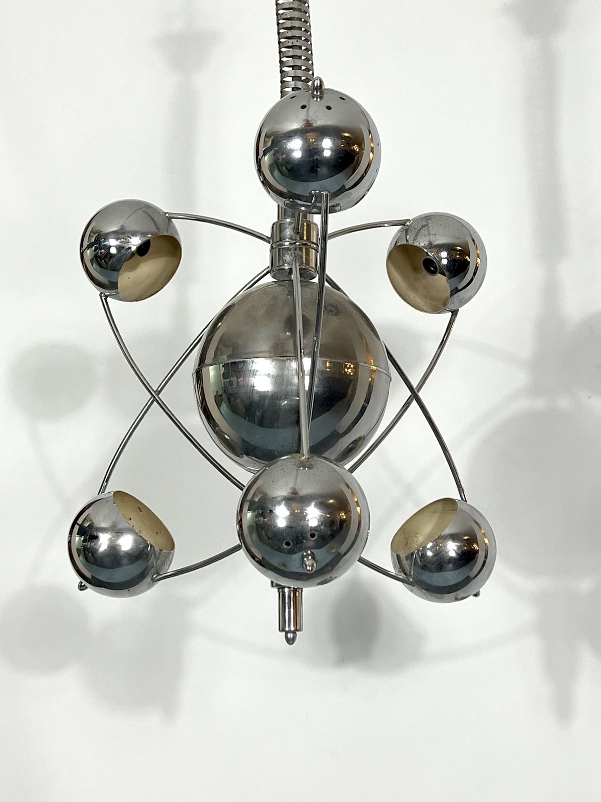 photo buy Goffredo Reggiani, Satellite Chrome Chandelier From 60s