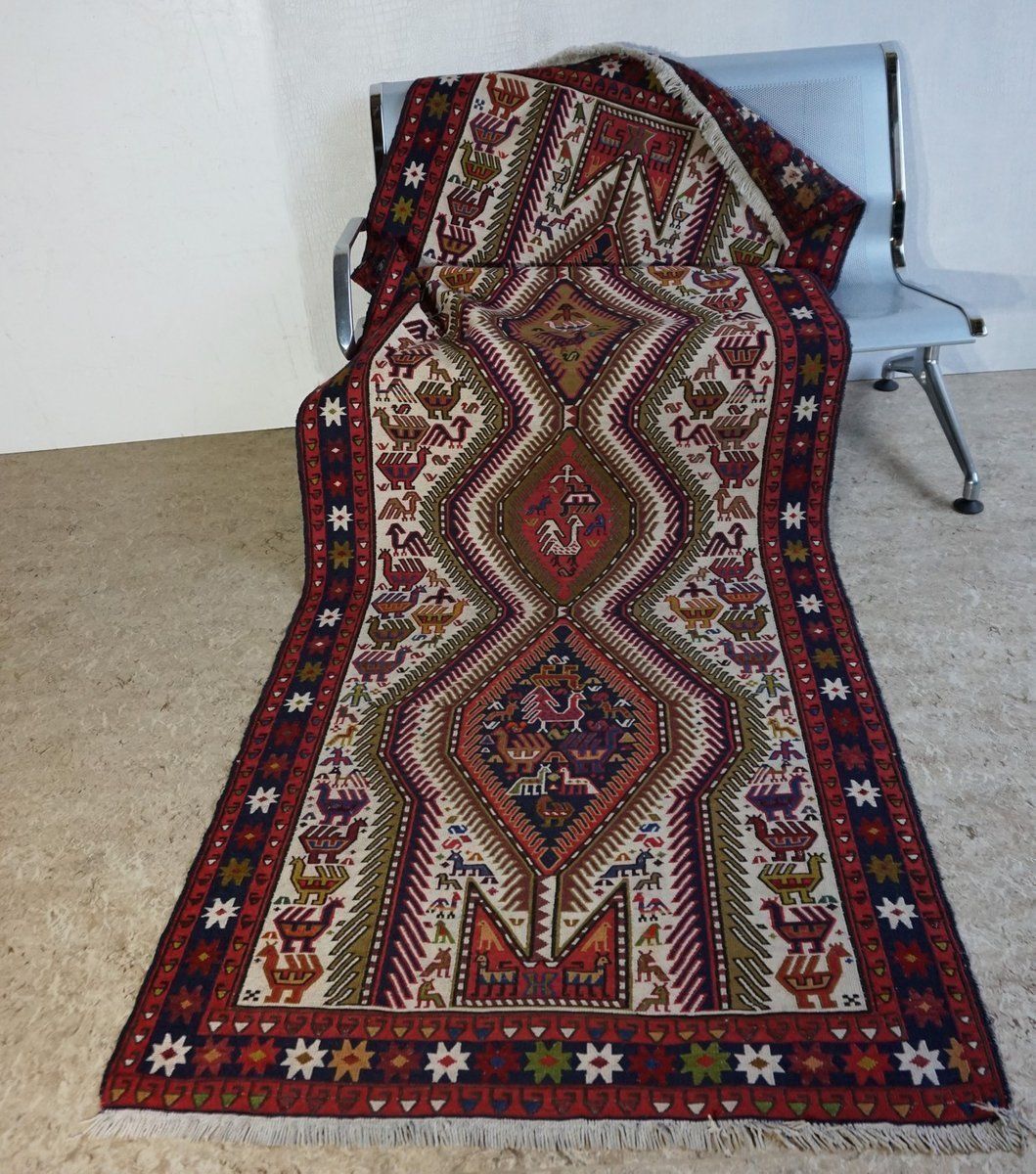 960.0 Vintage Middle Eastern Wool Kilim Carpet, 1960s photo