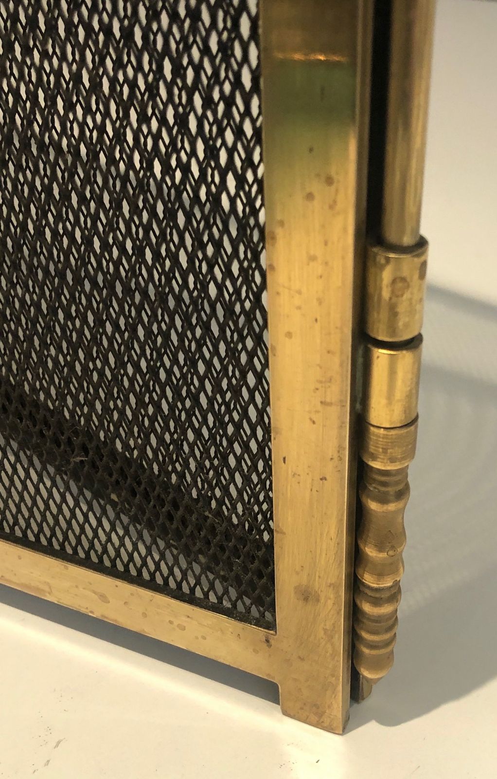 photo furniture Brass Fireplace Screen, 1970s, Vintage
