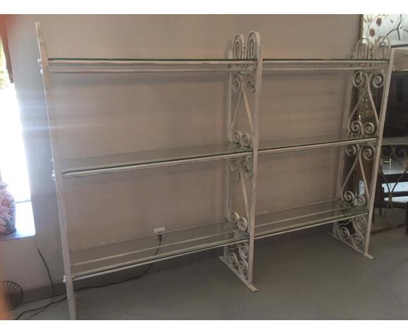20th Century Florist's Shelf In Wrought Iron France 1920 photo for sale