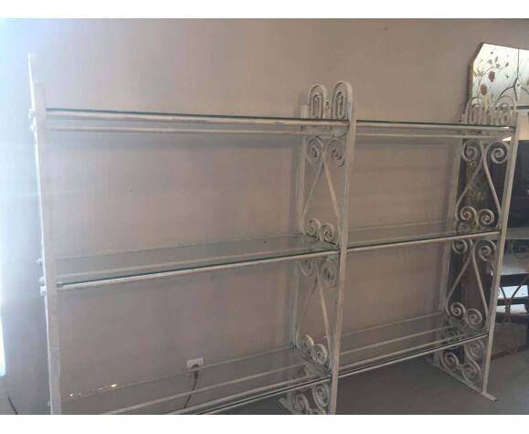 photo furniture 20th Century Florist's Shelf In Wrought Iron France 1920