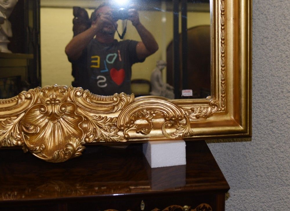 3250.0 Gilt Pier Mirror   English Palladian Cherubs Neo Classical photo