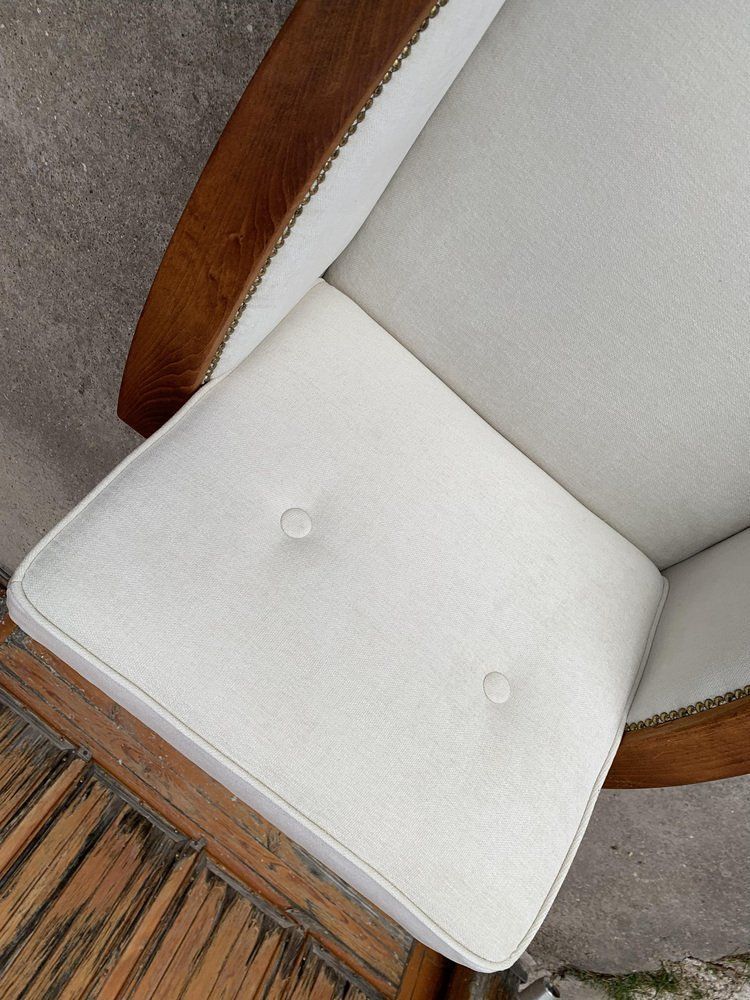 Art Deco Beige Lounge Chair, 1920s photo vintage