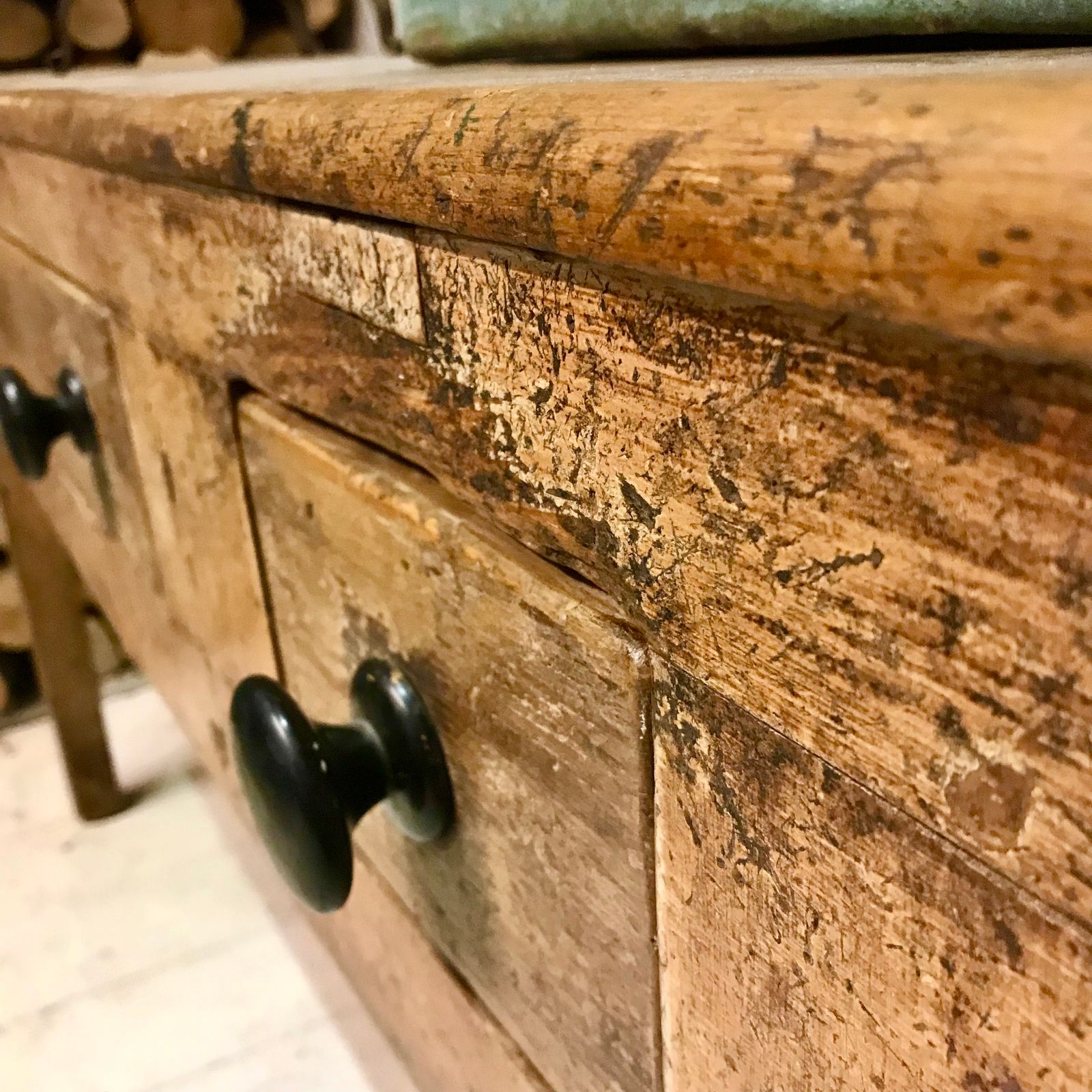 Substantial English Georgian Country House Pine Serving Table photo buy