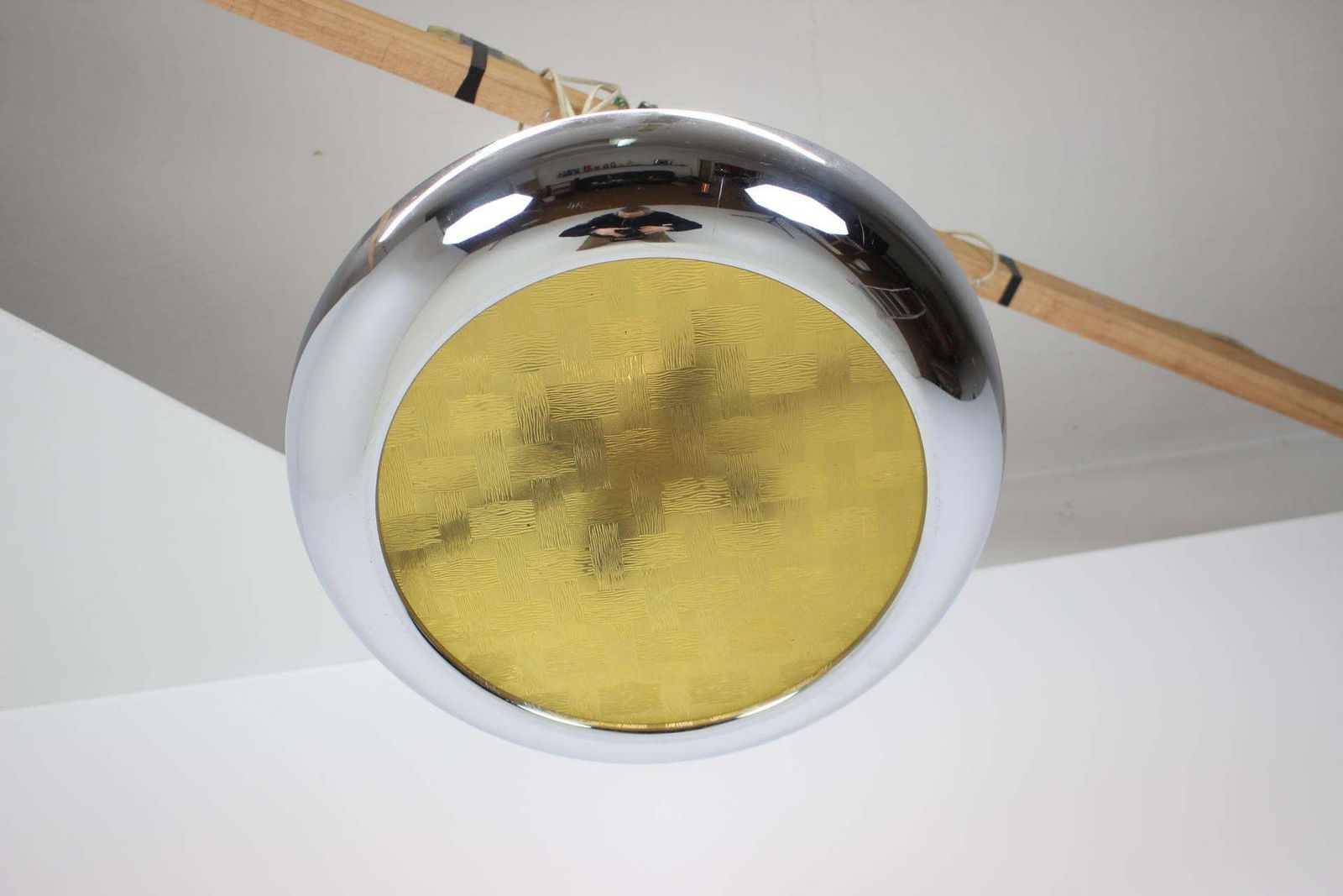 Bauhaus Ufo Pendant By Josef Hurka For Napako, 1940's photo Lighting