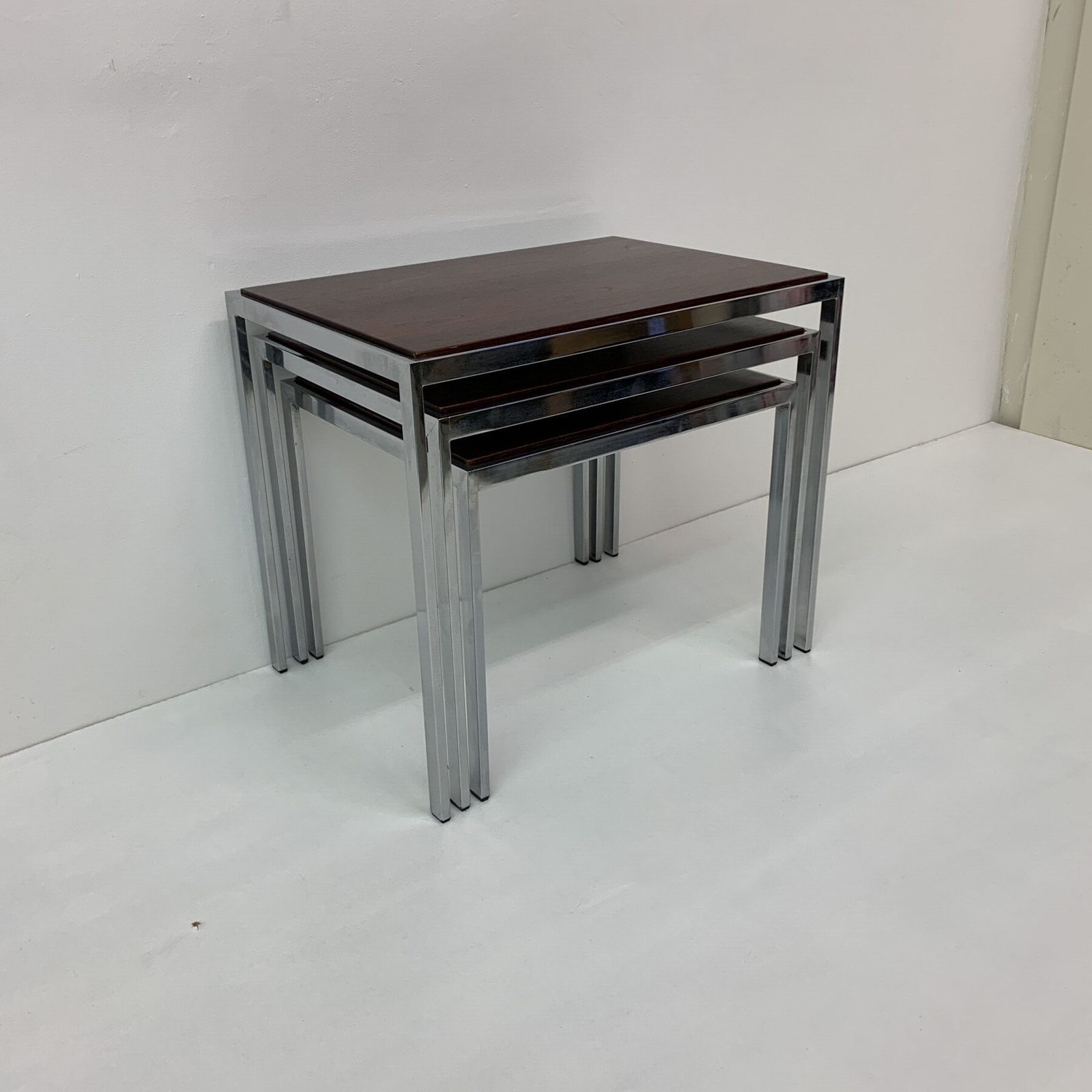 Set Nesteltafels Met Omkeerbaar Blad Van Cees Braakman Voor Pastoe, Jaren 1970 photo furniture