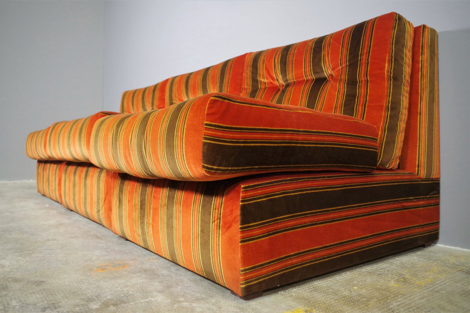 Striped Armchairs, 70s, 1970s, Vintage photo furniture