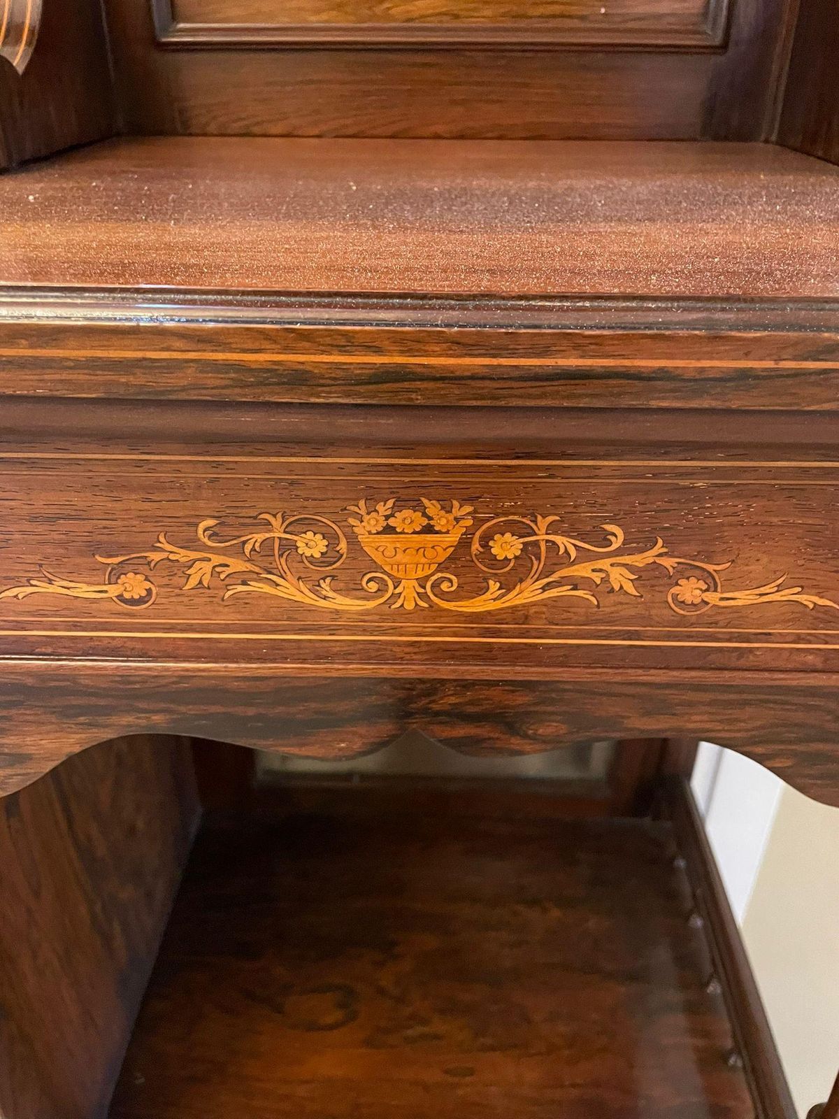 Outstanding Quality Antique Victorian Rosewood Inlaid Side Cabinet photo 3450.0