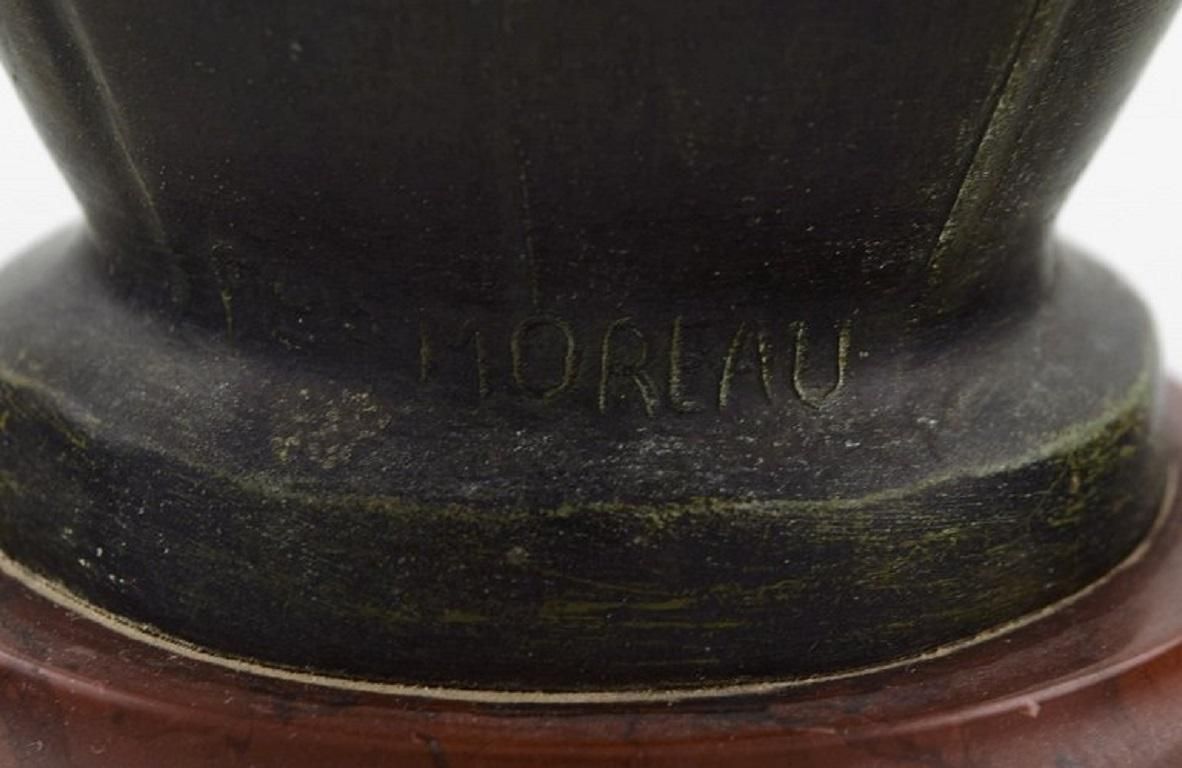 photo for sale Hippolyte François Moreau  A Pair Of Antique Art Nouveau Vases