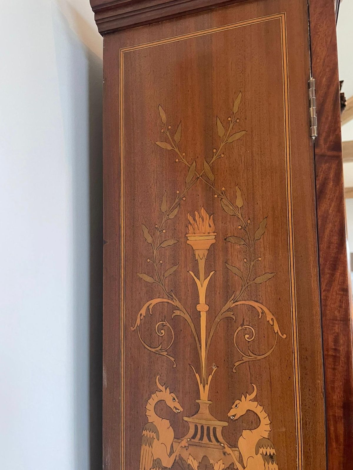 Fine Quality Antique Victorian Mahogany Inlaid Cylinder Bookcase photo vinterior