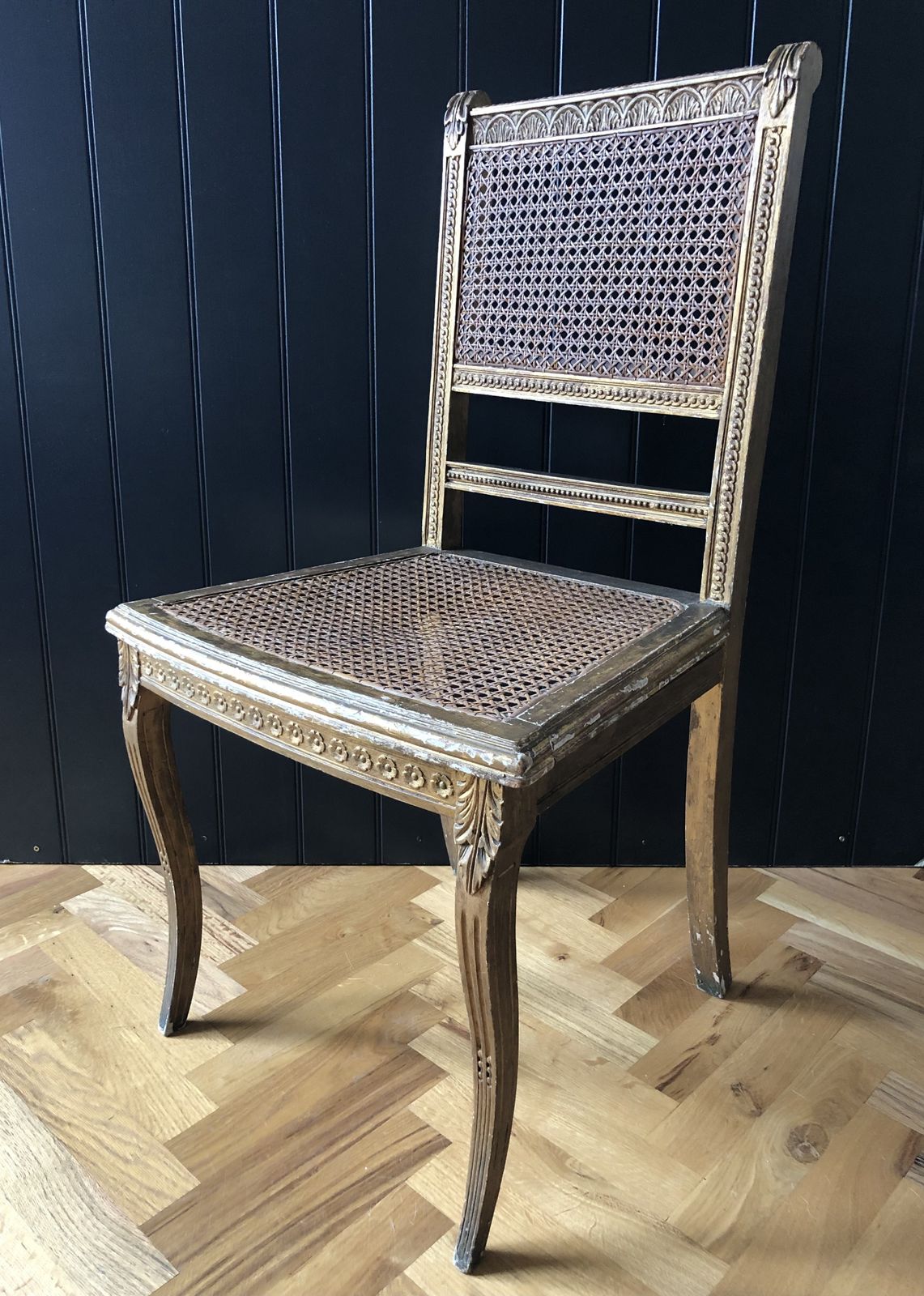 photo for sale Regency Giltwood And Cane Seated Occasional Chair, 1810