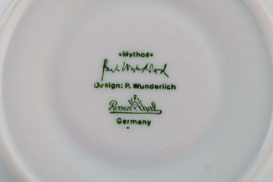 Paul Wunderlich For Rosenthal Mythos Coffee Cup And Mocha Cup With Saucers photo Home Decor
