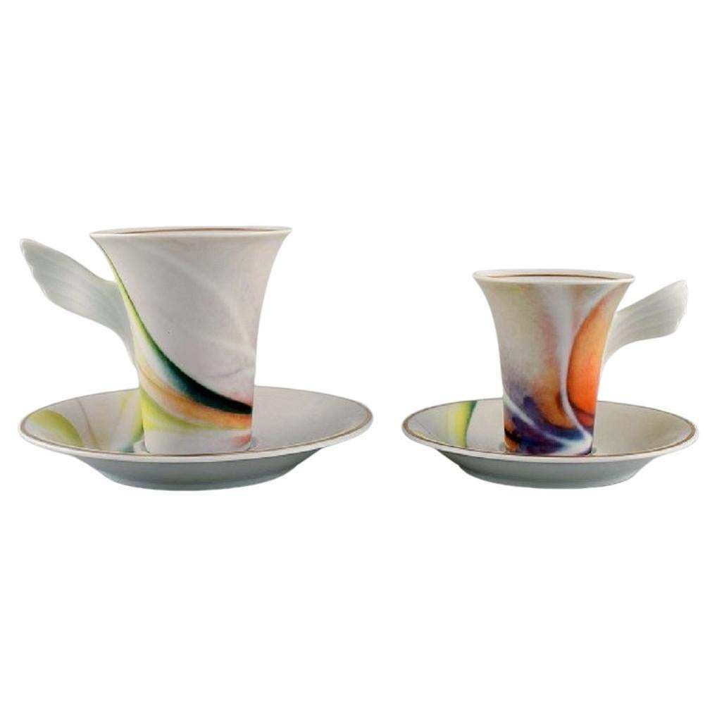 Paul Wunderlich For Rosenthal Mythos Coffee Cup And Mocha Cup With Saucers photo 225.0