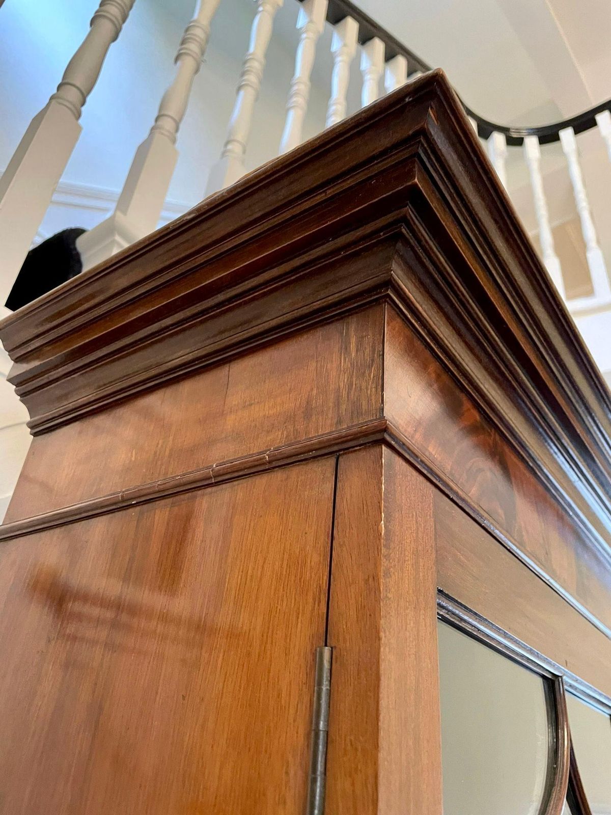 Antique Edwardian Quality Mahogany Cylinder Bookcase photo Furniture