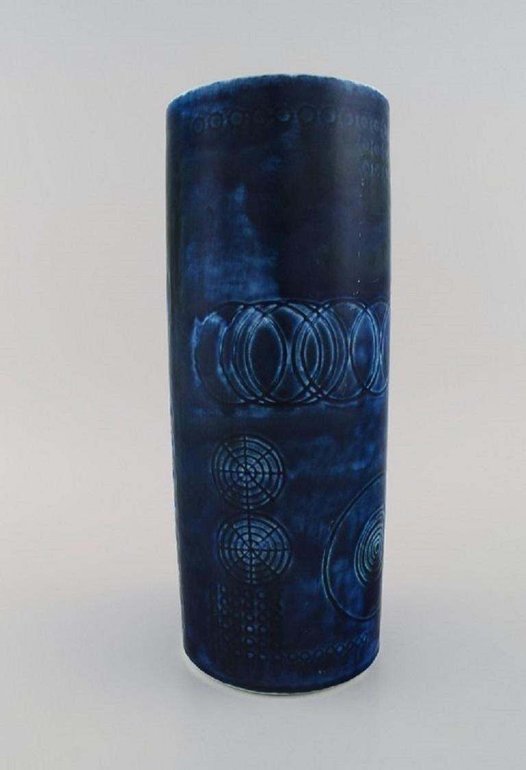 Olle Alberius For Rörstrand Two Large Sarek Vases In Glazed Ceramics photo Home Decor
