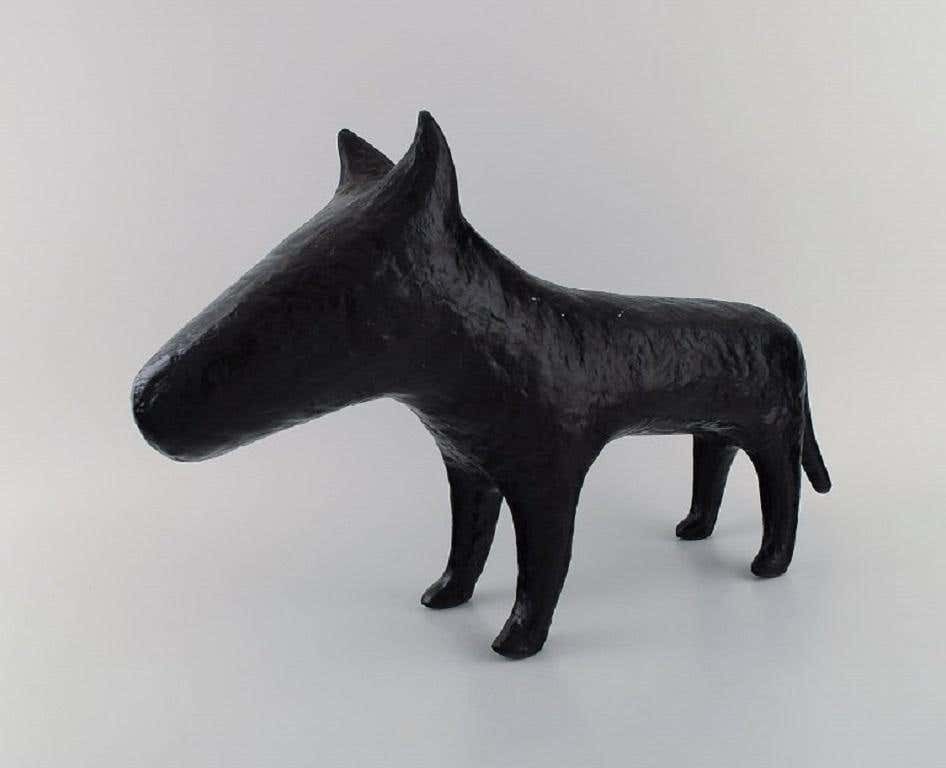 Unknown French Designer, Large Sculpture In Stoneware, English Bull Terrier photo furniture