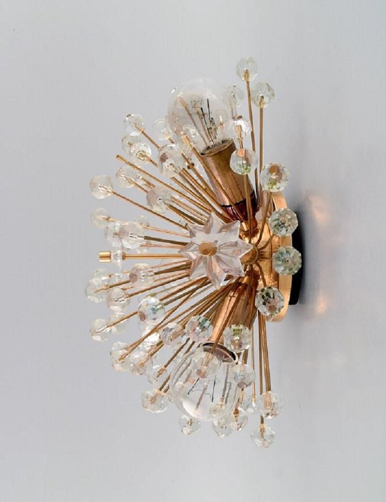 Emil Stejnar For Rupert Nikoll, A Pair Of Wall Lamps In Art Glass And Brass photo buy