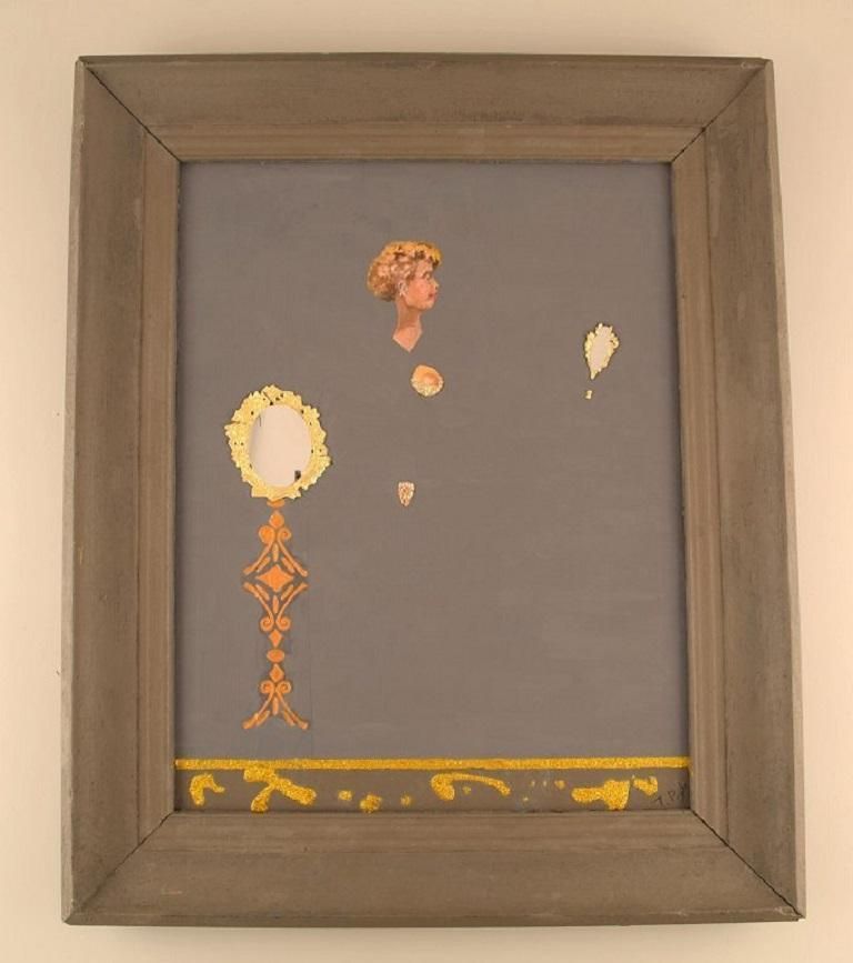 Thomas Prytz, Sweden, Mixed Media And Collage On Board photo furniture
