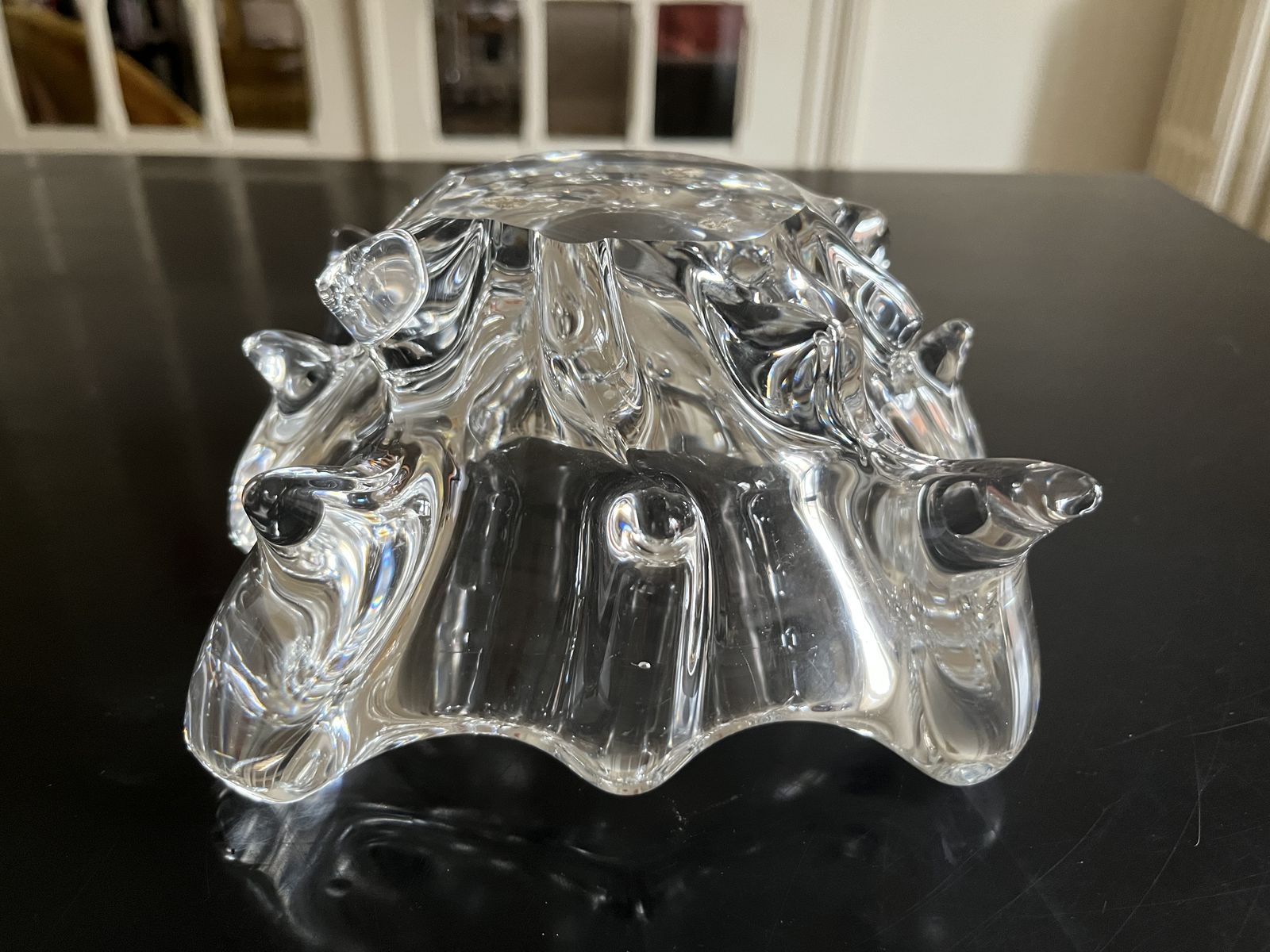 Crystal Ashtray Year 70s, 1970s photo vintage