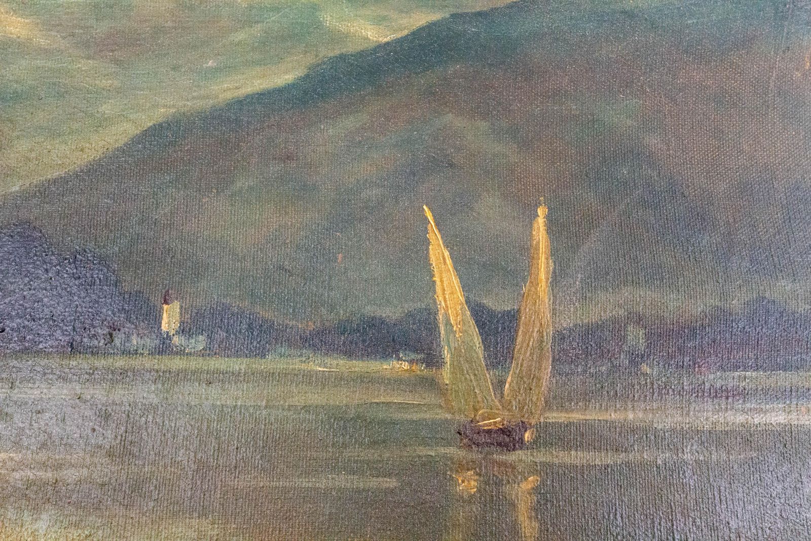 Paysage du château de Chillon au bord du lac Léman, Suisse, fin du XIXe siècle photo Art