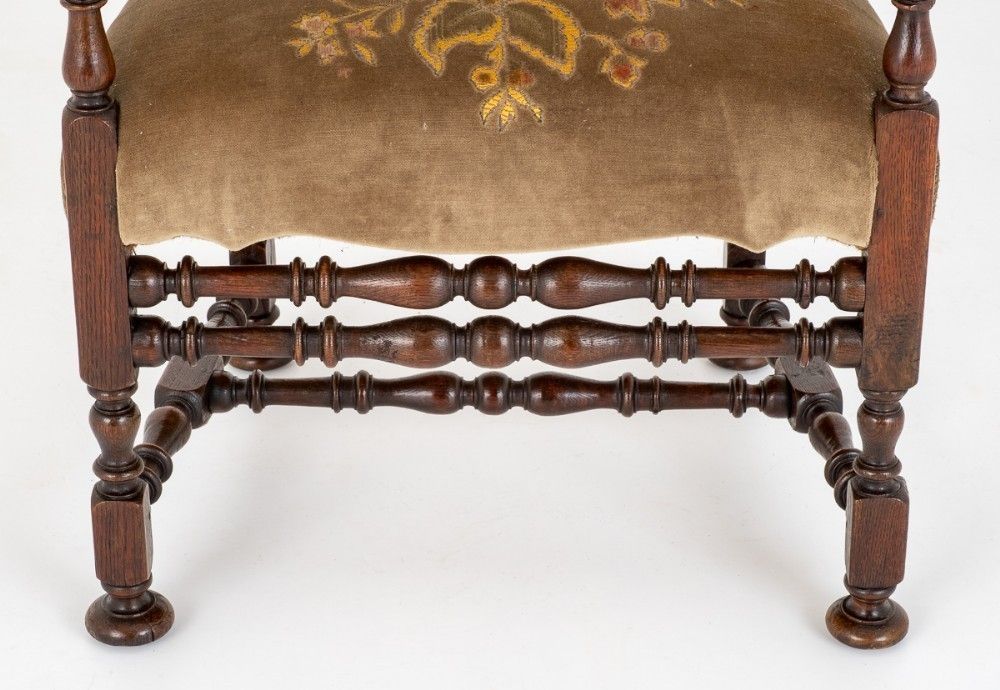 Jacobean Arm Chair Oak Hall Chairs 1870 photo 895.0