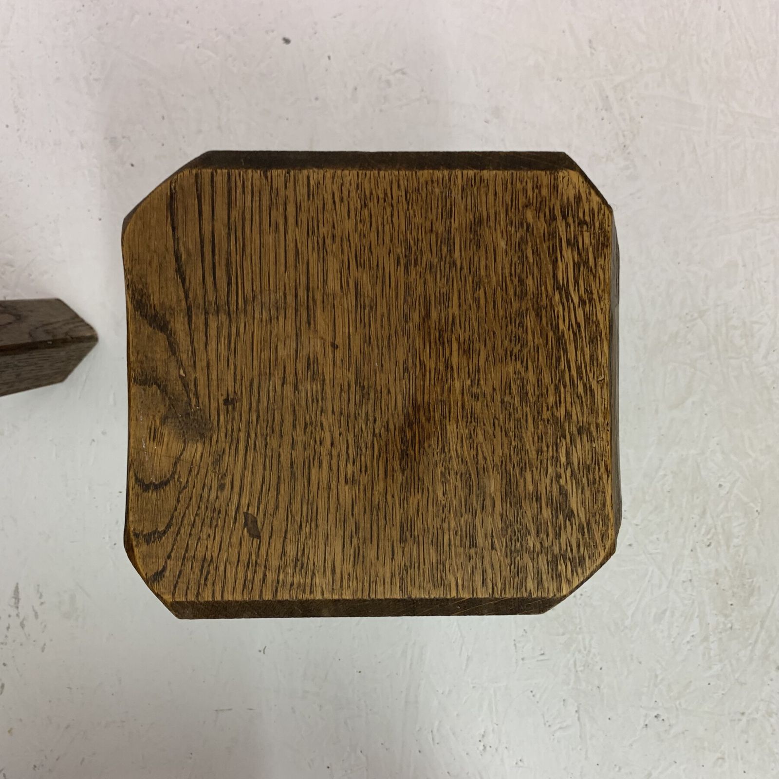 Set Van 3 Brutalist Eiken Bijzettafels, Jaren 1970 photo vinterior