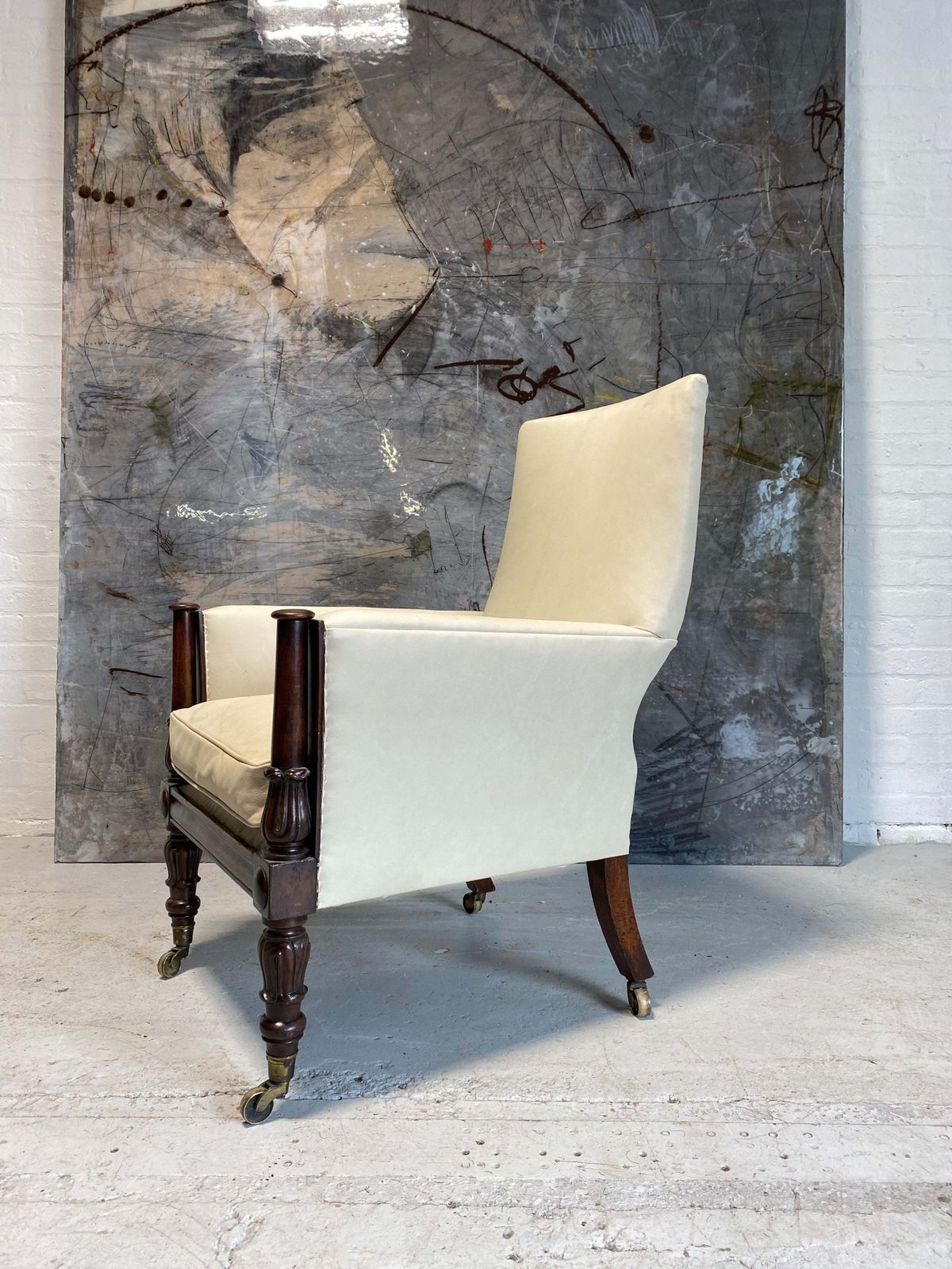 Furniture A Fine And Well Proportioned William IV Gentleman’s Library Chair photo