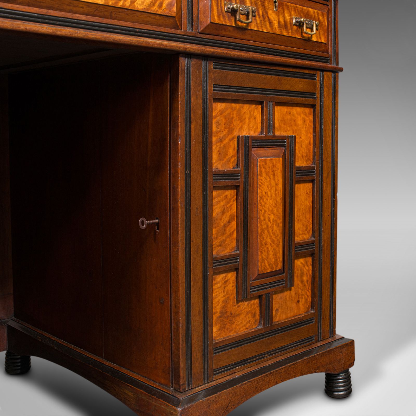 Furniture Antique Ladies Morning Room Desk, English, Writing, Aesthetic Period, 1880 photo