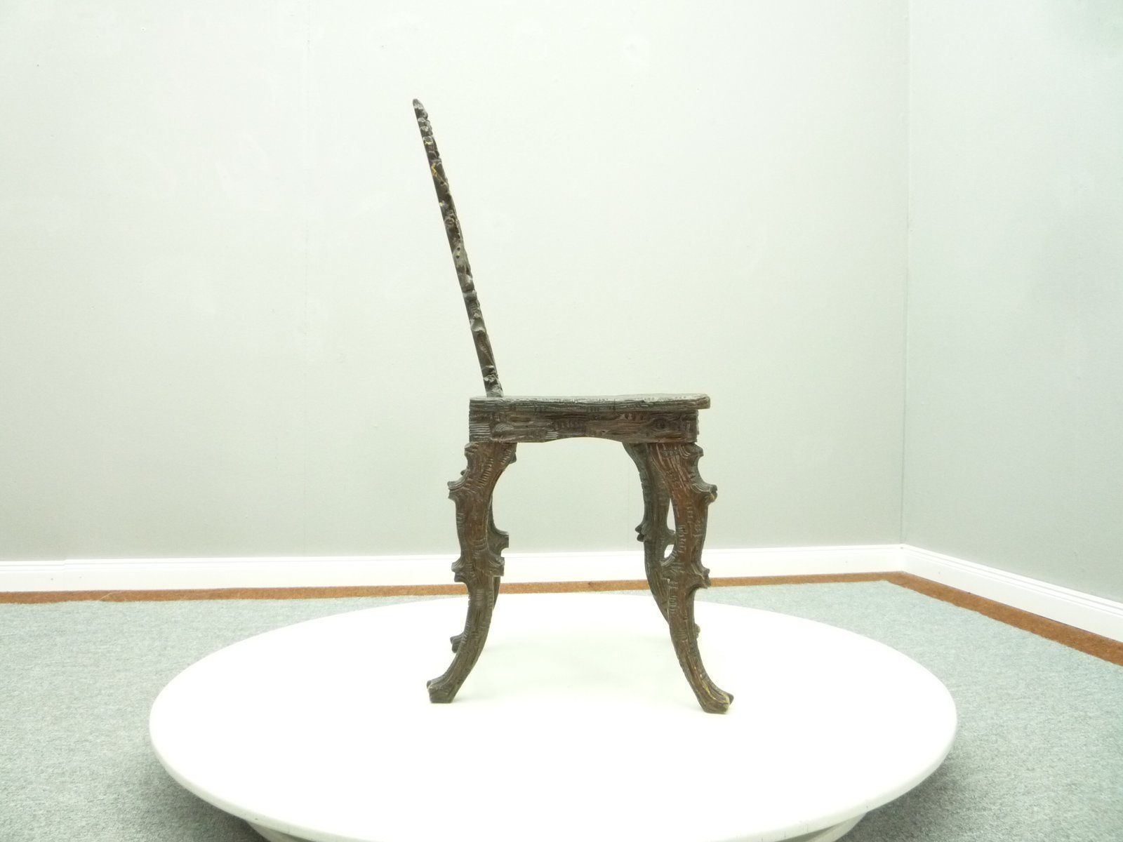 Antique Hand Carved Oak Chair, 1900s photo 1123.0