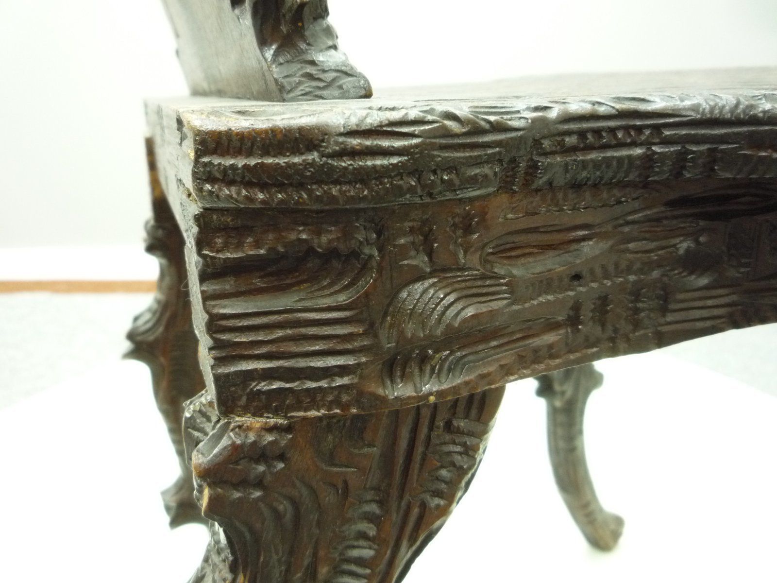 photo buy Antique Hand Carved Oak Chair, 1900s