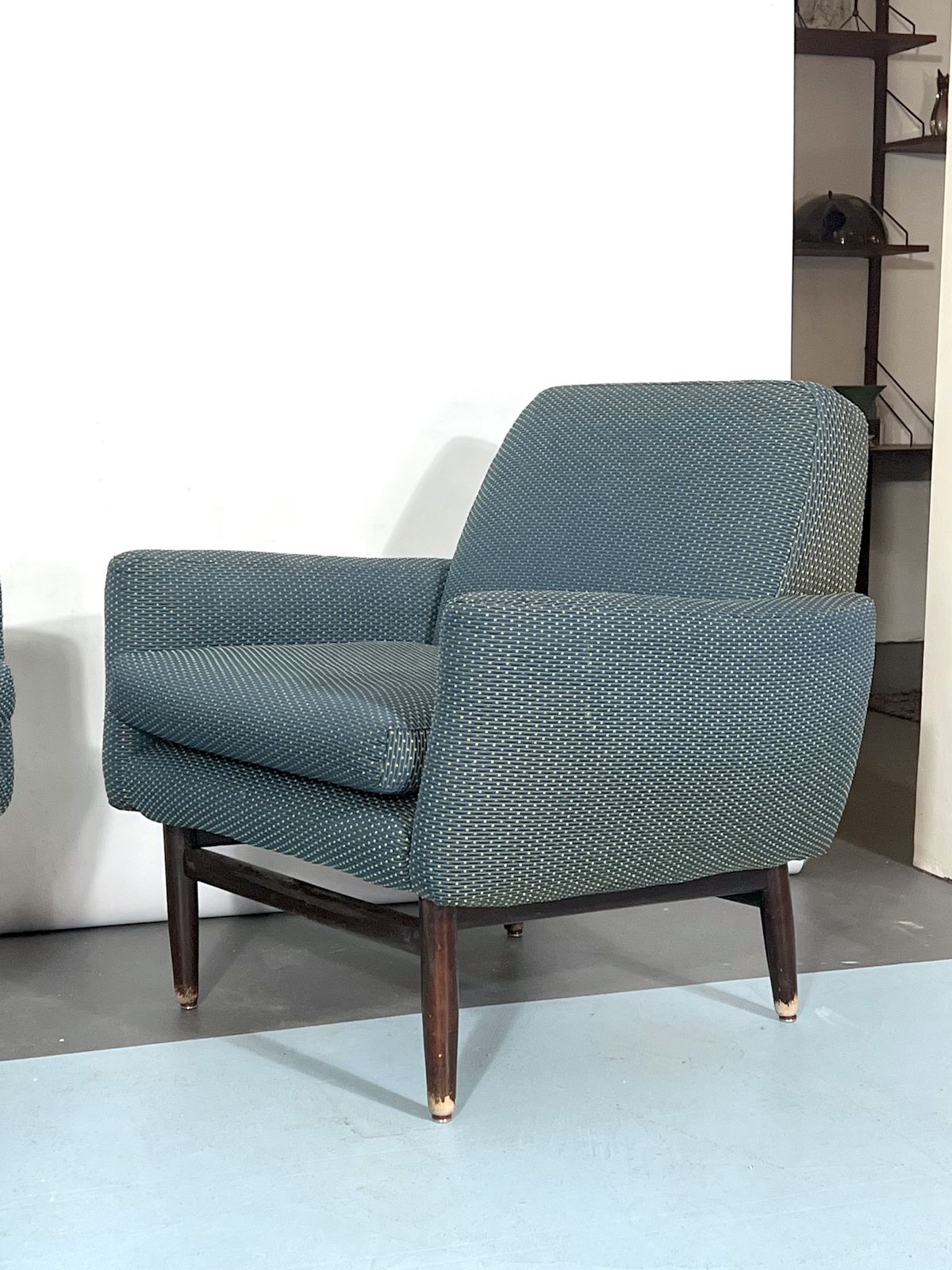 Italian Mid Century Wood Modern Armchairs From 60s photo Furniture
