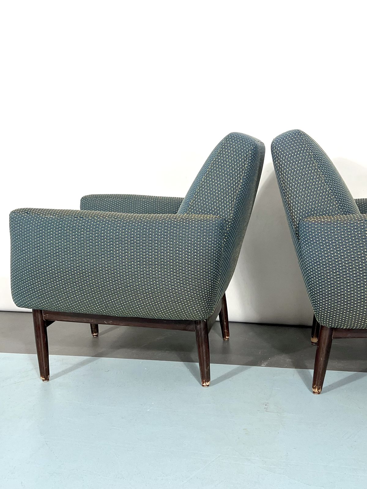 photo buy Italian Mid Century Wood Modern Armchairs From 60s