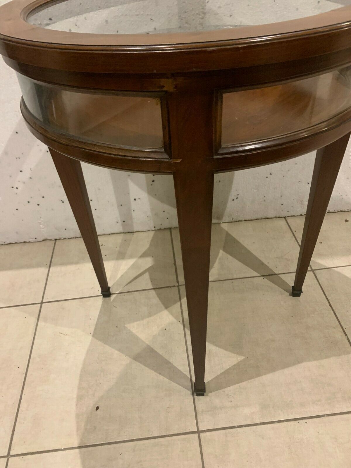 Louis XVI Style Showcase Pedestal Table With Removable Tray XX Century photo furniture