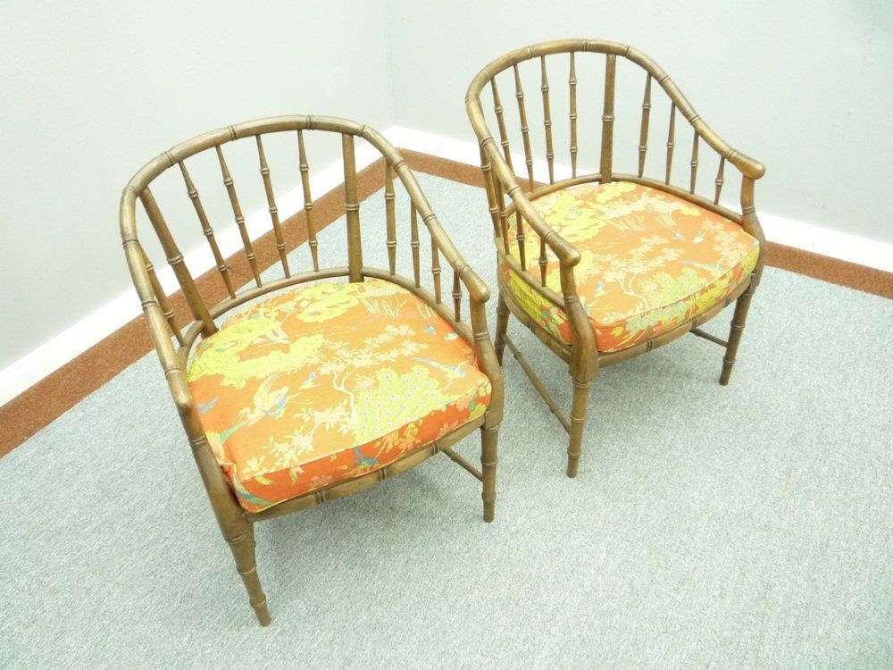 Birchwood Armchairs From Maison Jansen, 1960s, Set Of 2 photo vinterior