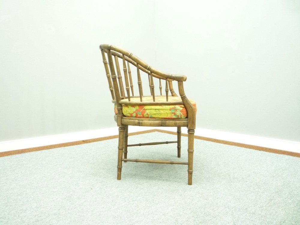 photo vinterior Birchwood Armchairs From Maison Jansen, 1960s, Set Of 2