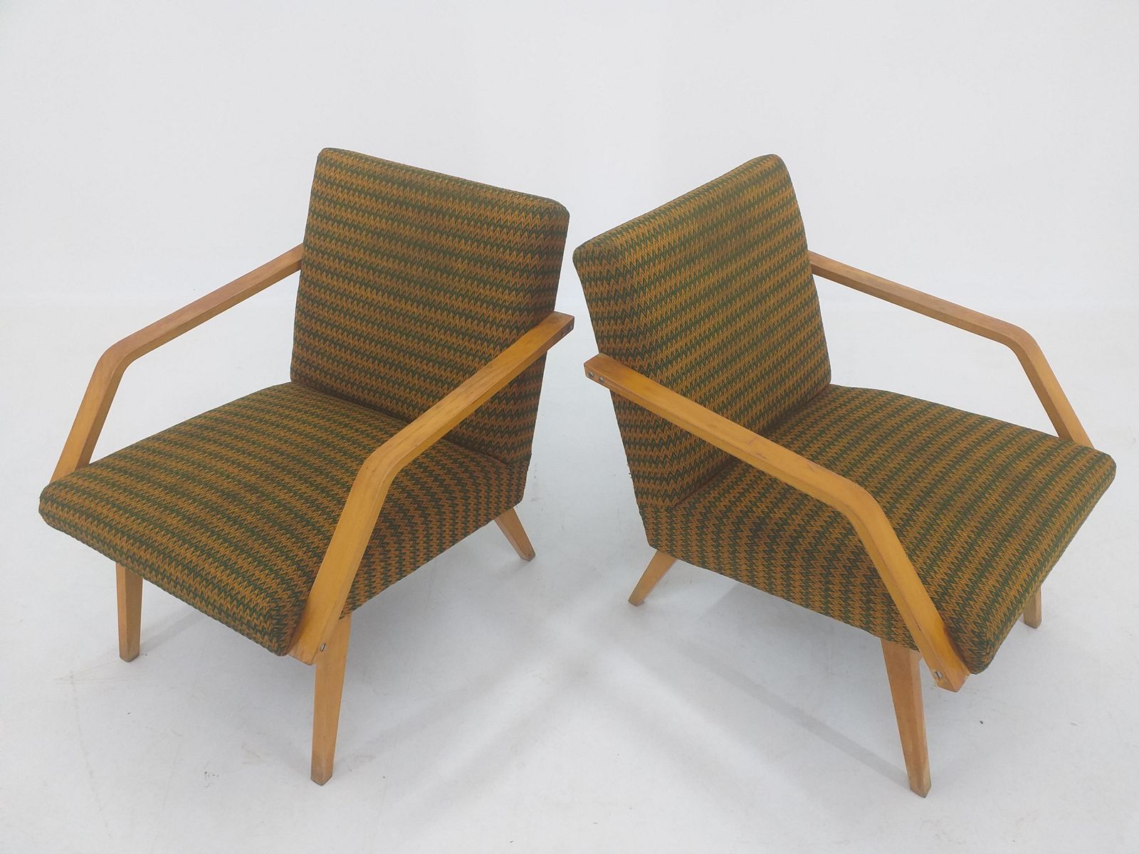 Pair Of Mid Century Armchairs Ton photo for sale