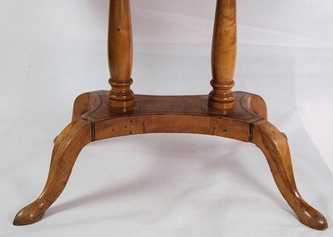 Antique Empire Table With Flaps And Marquetry In Birch Wood Originating From Denmark Made In The 1840s. photo Furniture