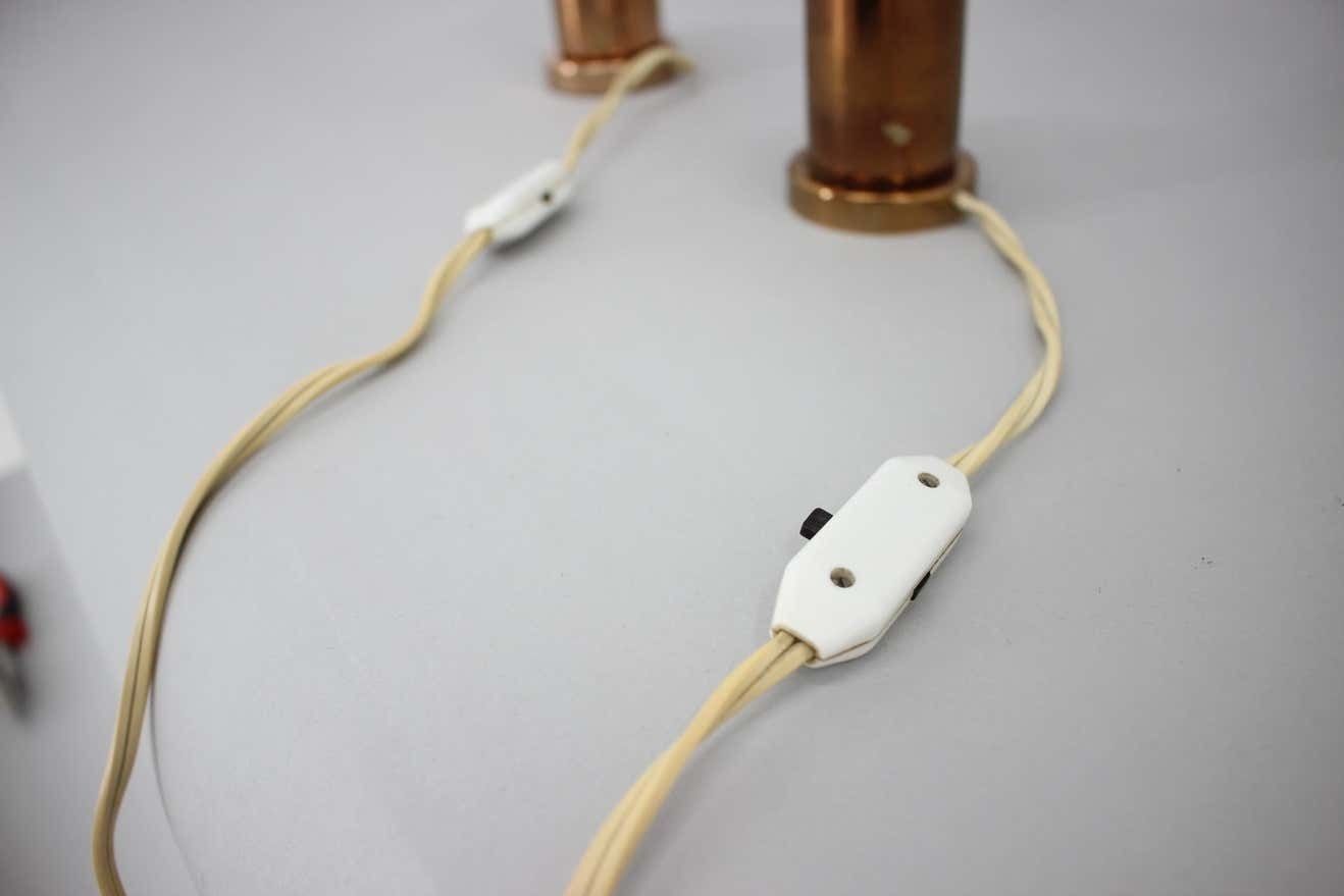 1970s Pair Of Copper Table Lamps By Kamenický šeno, Czechoslovakia photo buy