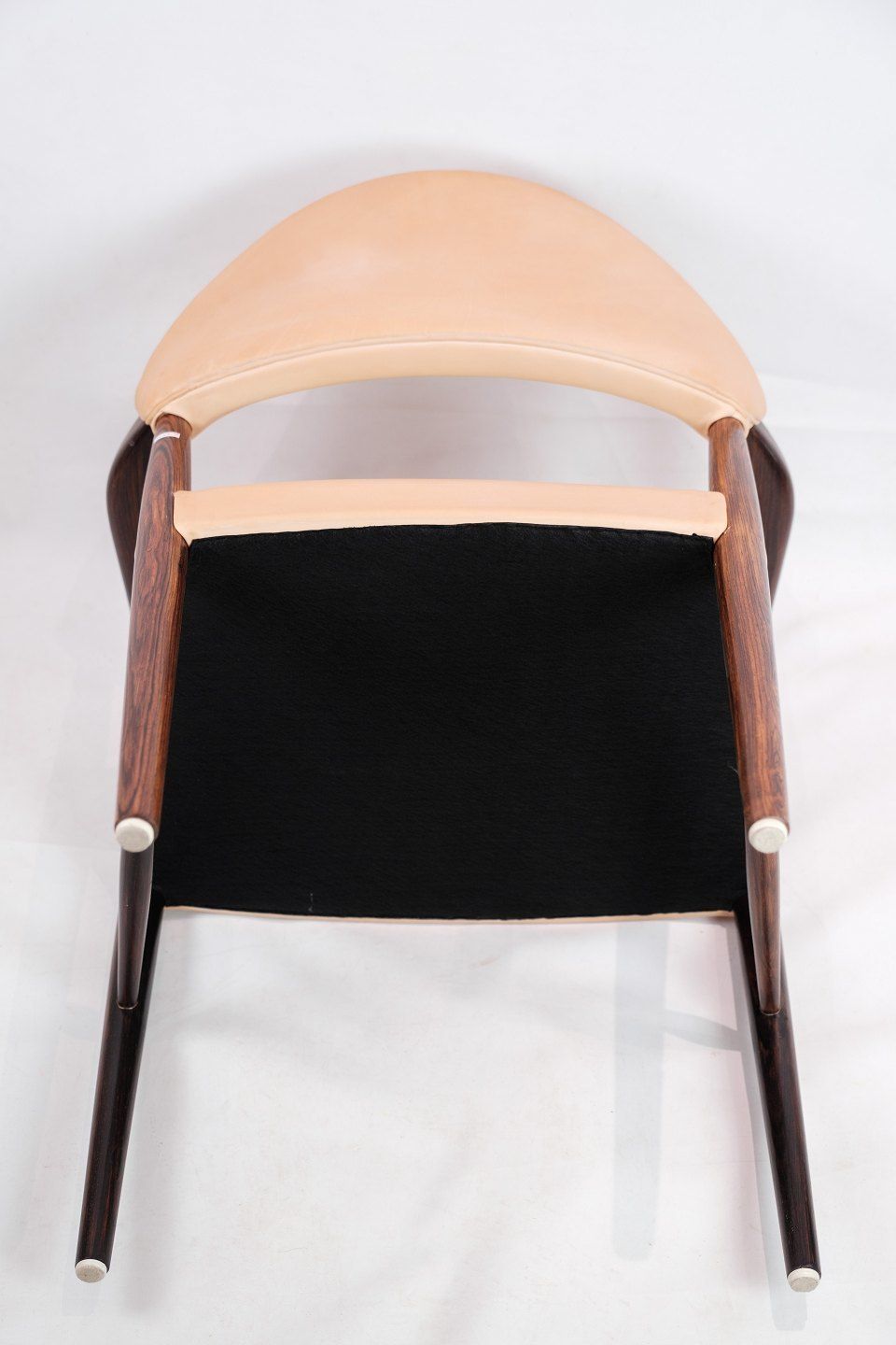Armchair In Rosewood With Light Natural Leather Designed By Kurt Olsen In The 1960s photo vinterior