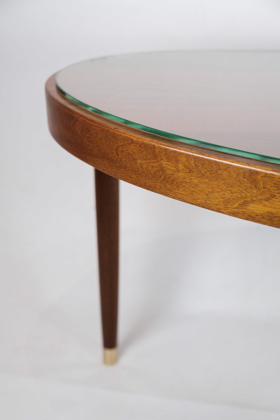Coffee Table With Glass Top By Danish Master Carpenter In Walnut From Around The 1940s. photo 2095.0