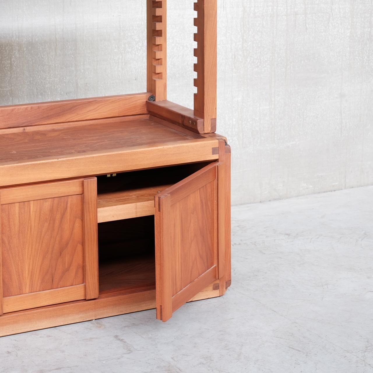 photo vinterior Pierre Chapo Mid Century Elm Shelving Cabinet B10