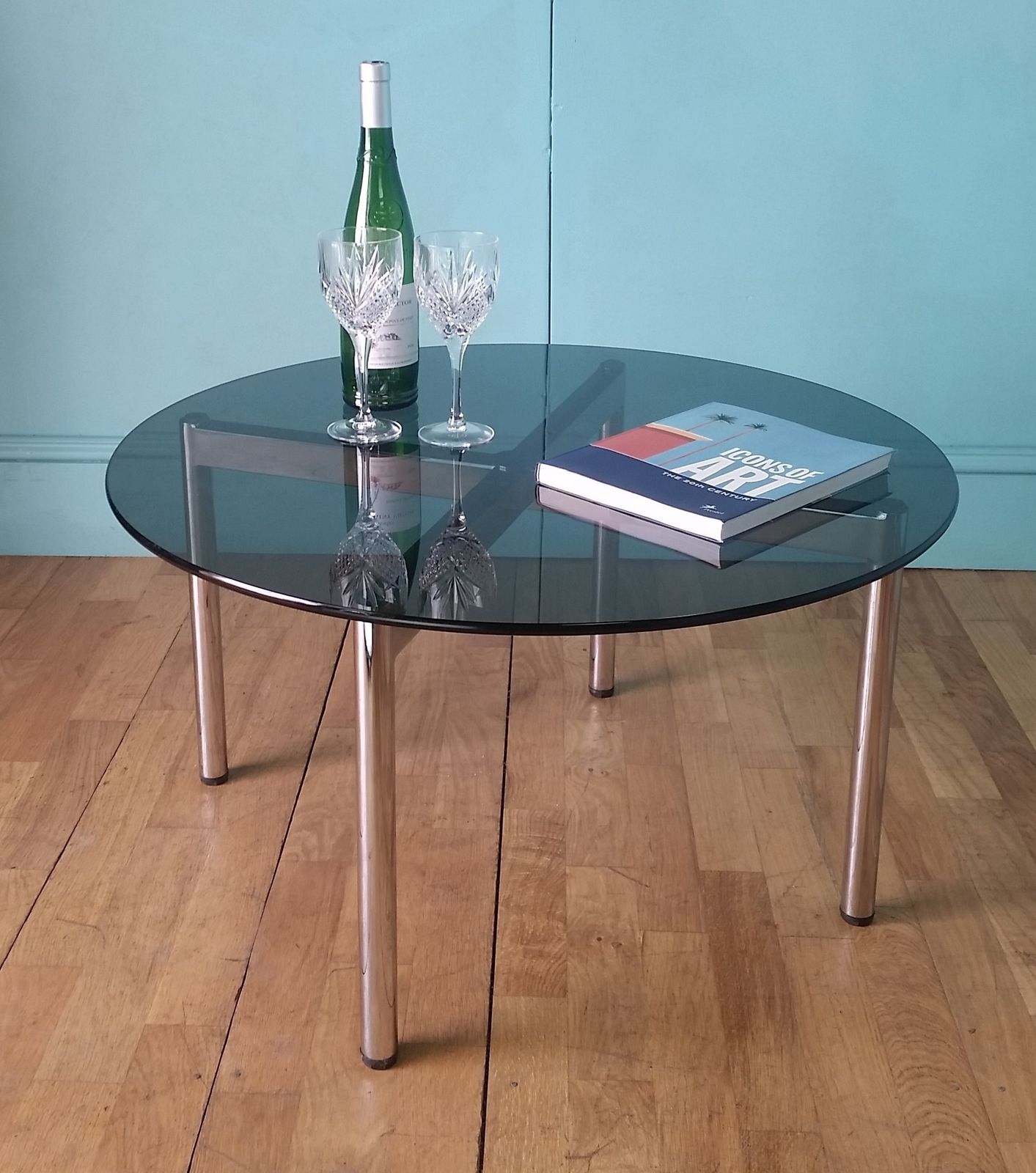 Italian Chrome Coffee Table, 1970s
