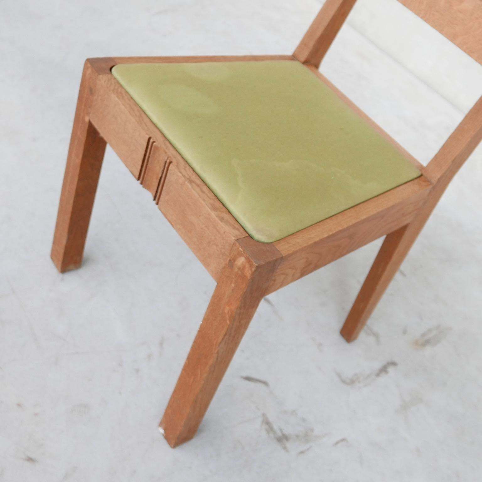 photo for sale Set Of Six Charles Dudouyt Art Deco Dining Chairs 6