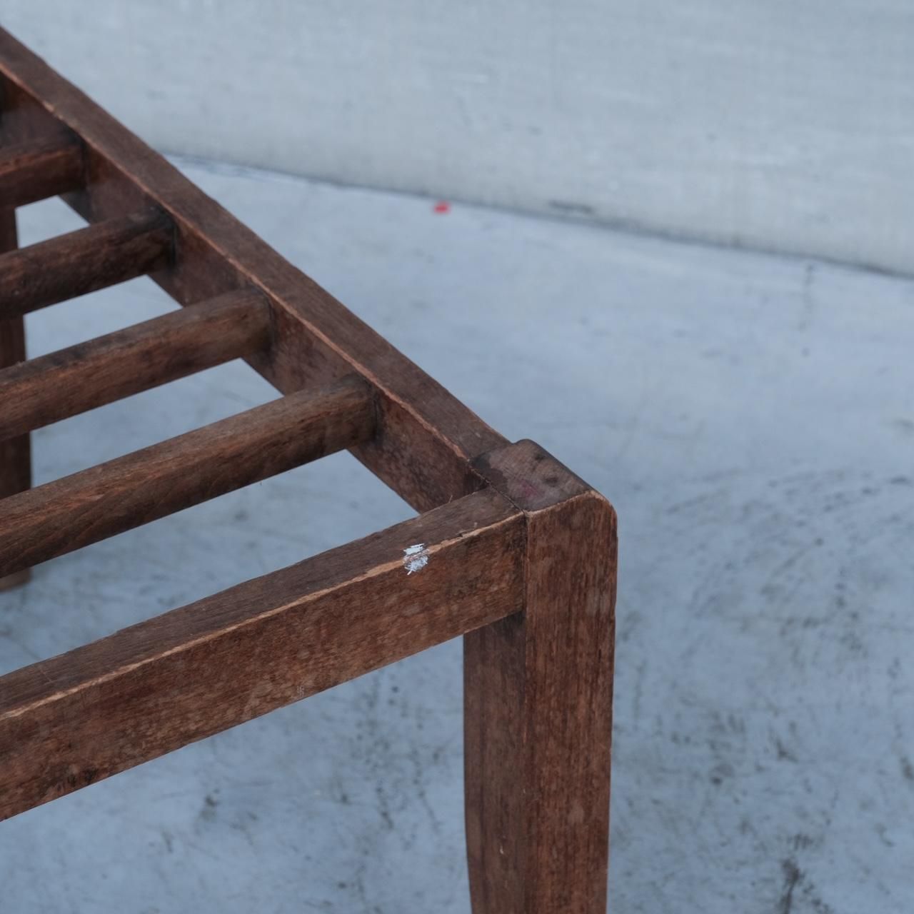 French Mid Century Wooden Luggage Racks, '10' photo vinterior