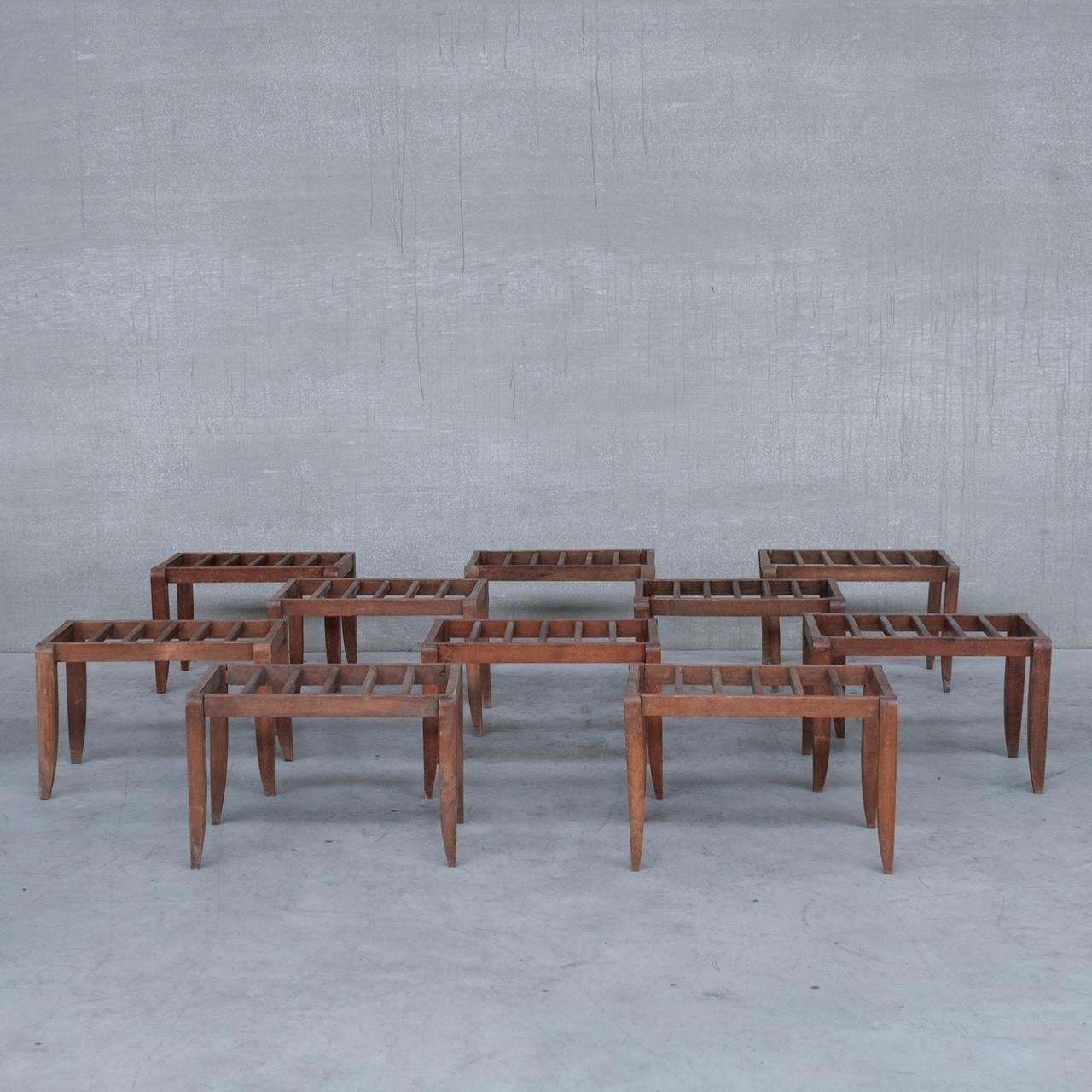photo for sale French Mid Century Wooden Luggage Racks, '10'