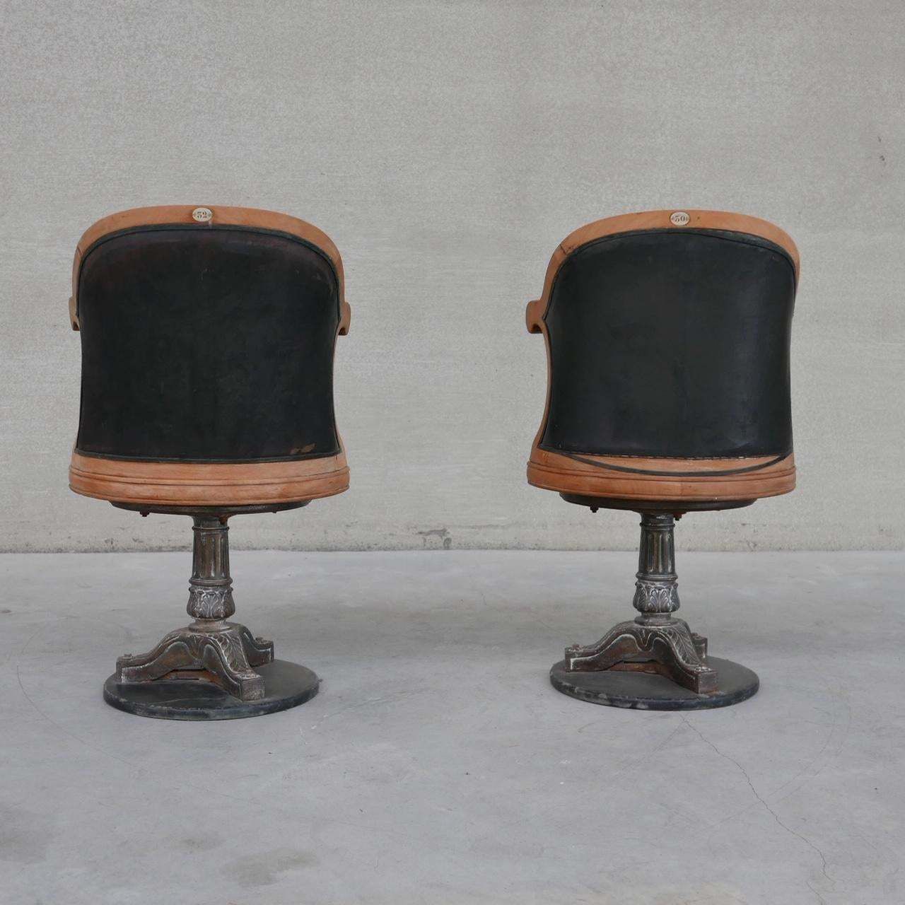 photo buy Pair Of Antique Captain's Swivel Office Chairs 2