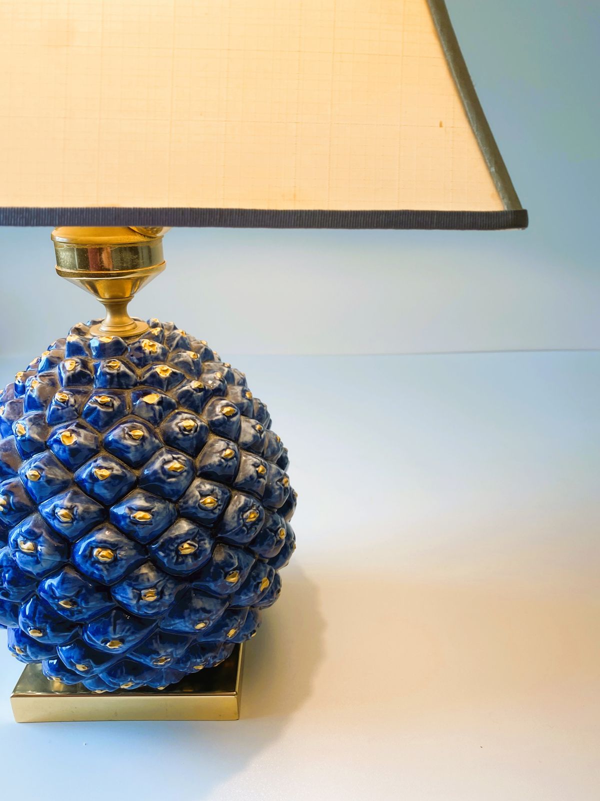 Mid Century Italiaanse Keramische Ananаslamp photo 549.99