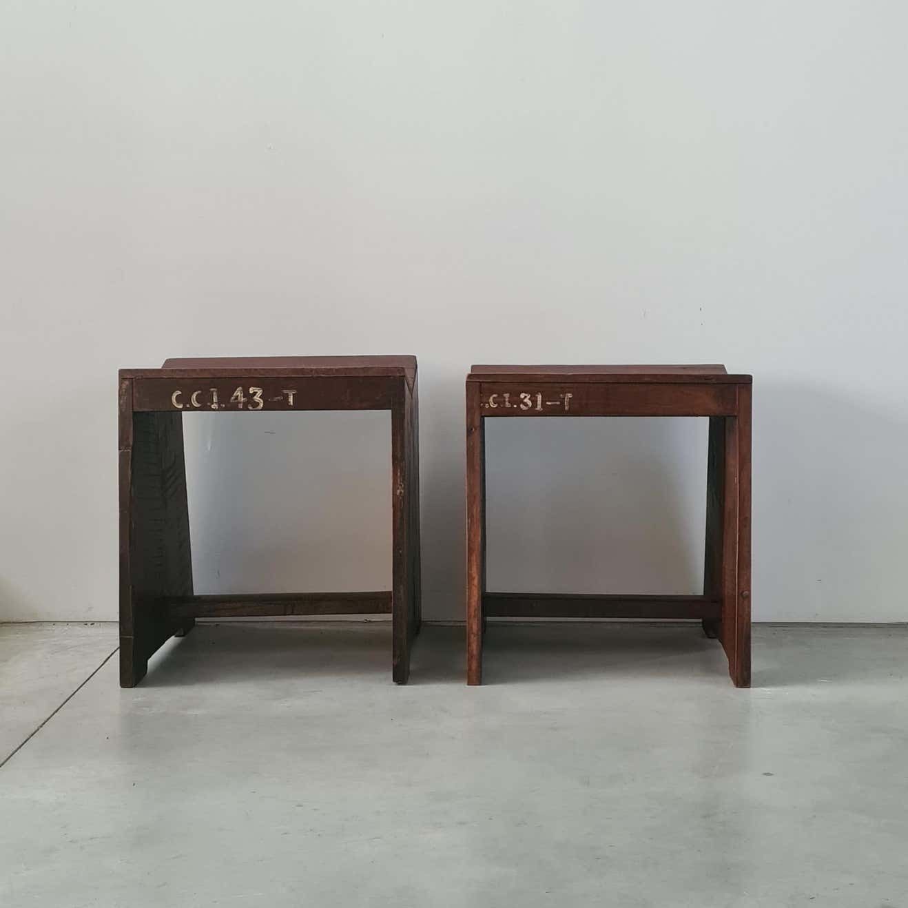 Pierre Jeanneret Pj Si 68 A Sewing Stools Chandigarh India photo 16000.0