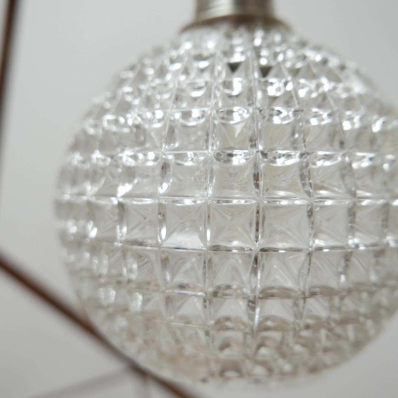Late 20th Dutch Glass Ball Pendant Light (15 Left) photo for sale